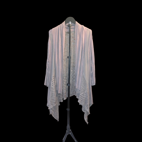 Elegant Taupe Open Front Cardigan - Picture 1 of 8